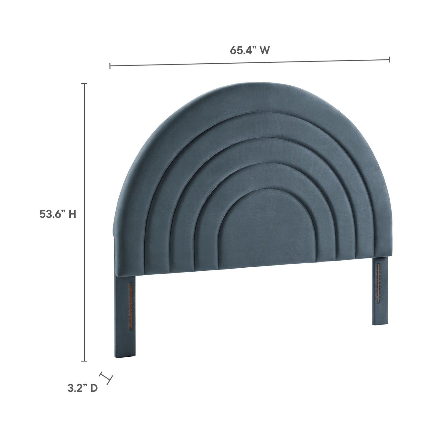 Solana Arched Performance Velvet Queen Headboard by Modway MOD-7171-CAB