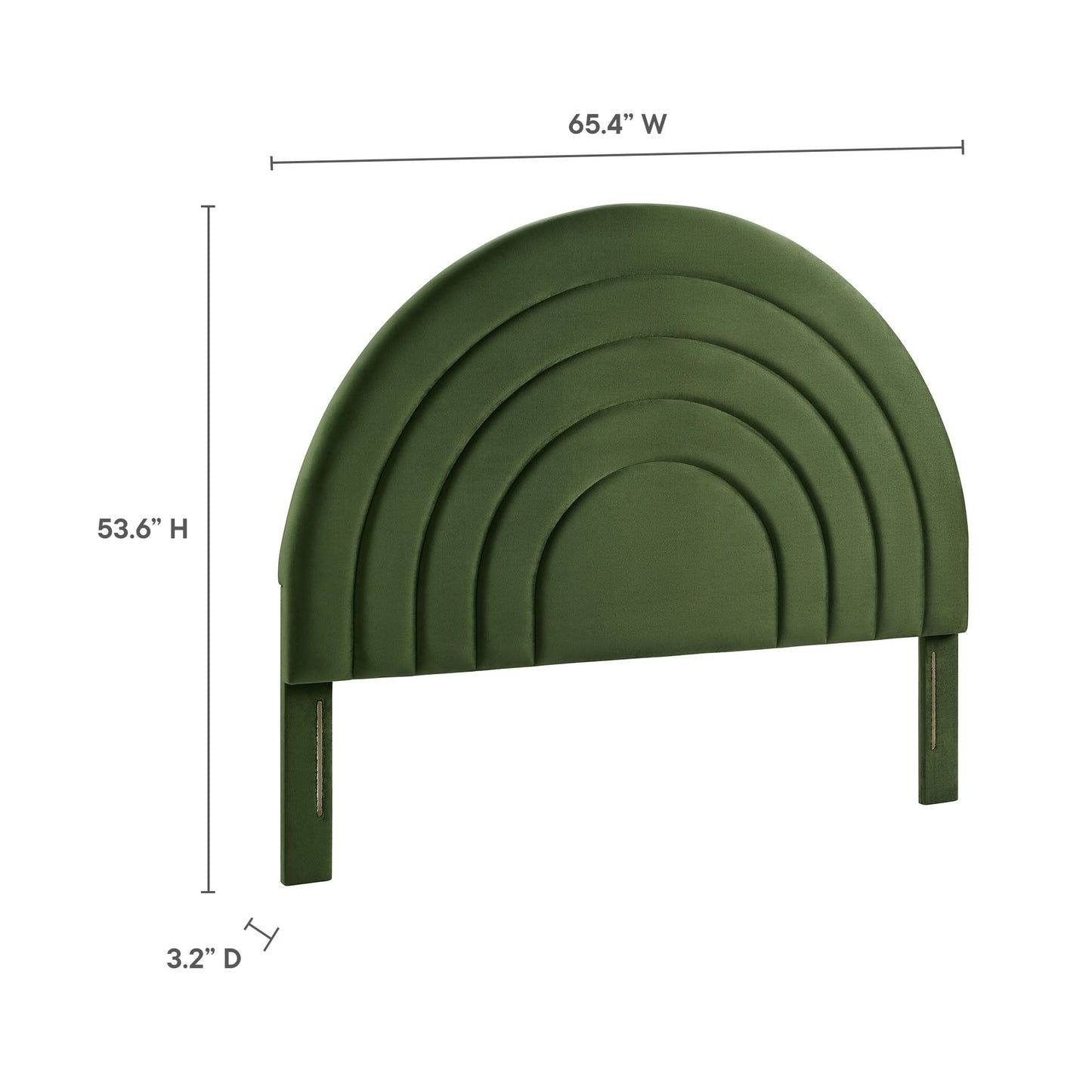 Solana Arched Performance Velvet Queen Headboard by Modway MOD-7171-MOG