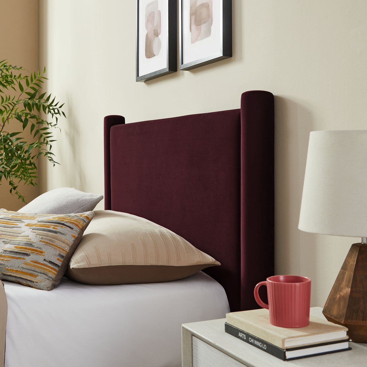 Rael Performance Velvet Platform Bed by Modway