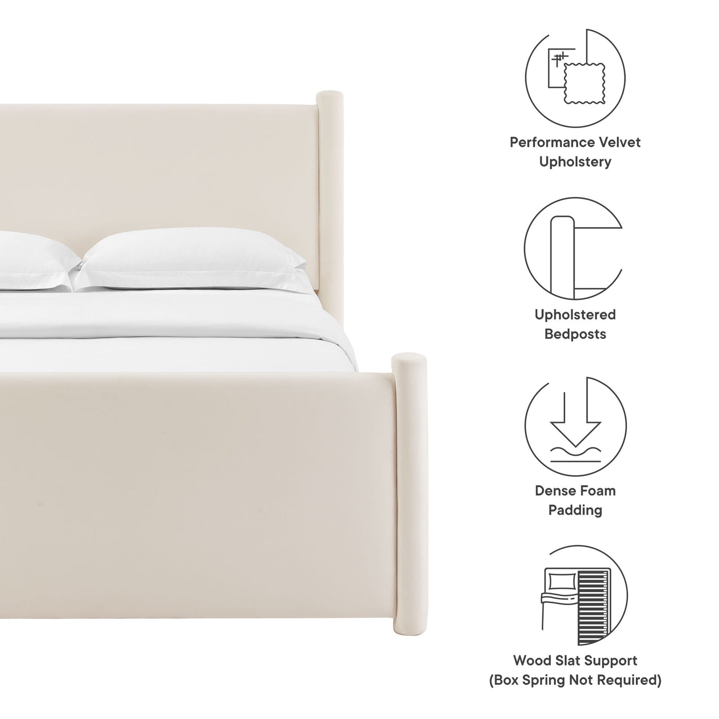 Rael Performance Velvet Full Platform Bed by Modway MOD-7174-ALA