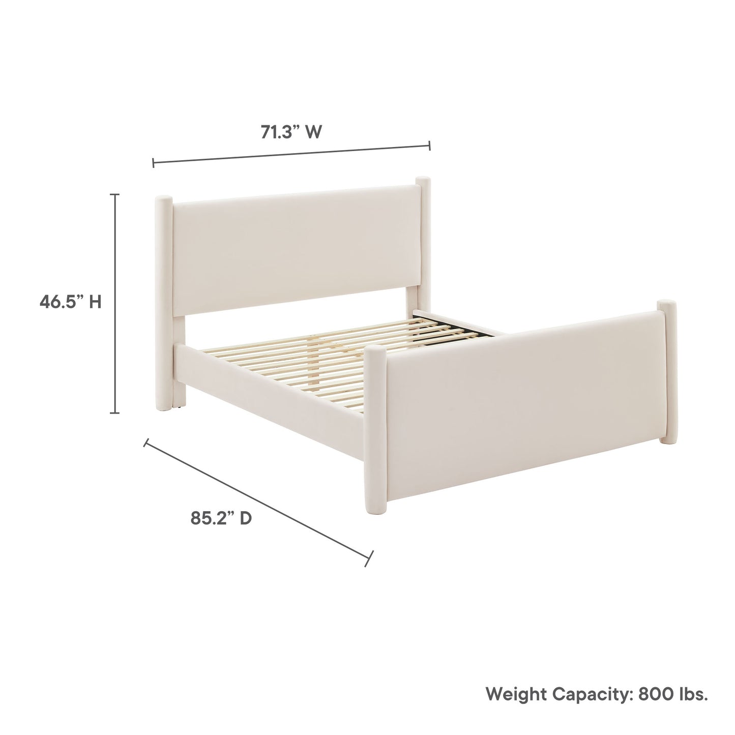 Rael Performance Velvet Queen Platform Bed by Modway MOD-7175-ALA