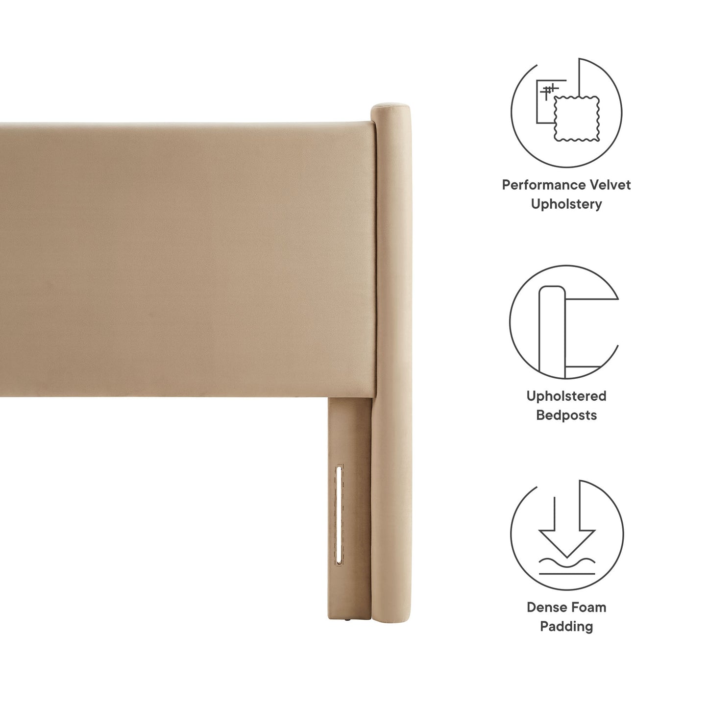 Rael Performance Velvet Headboard by Modway - Full, King, Queen, Twin Options