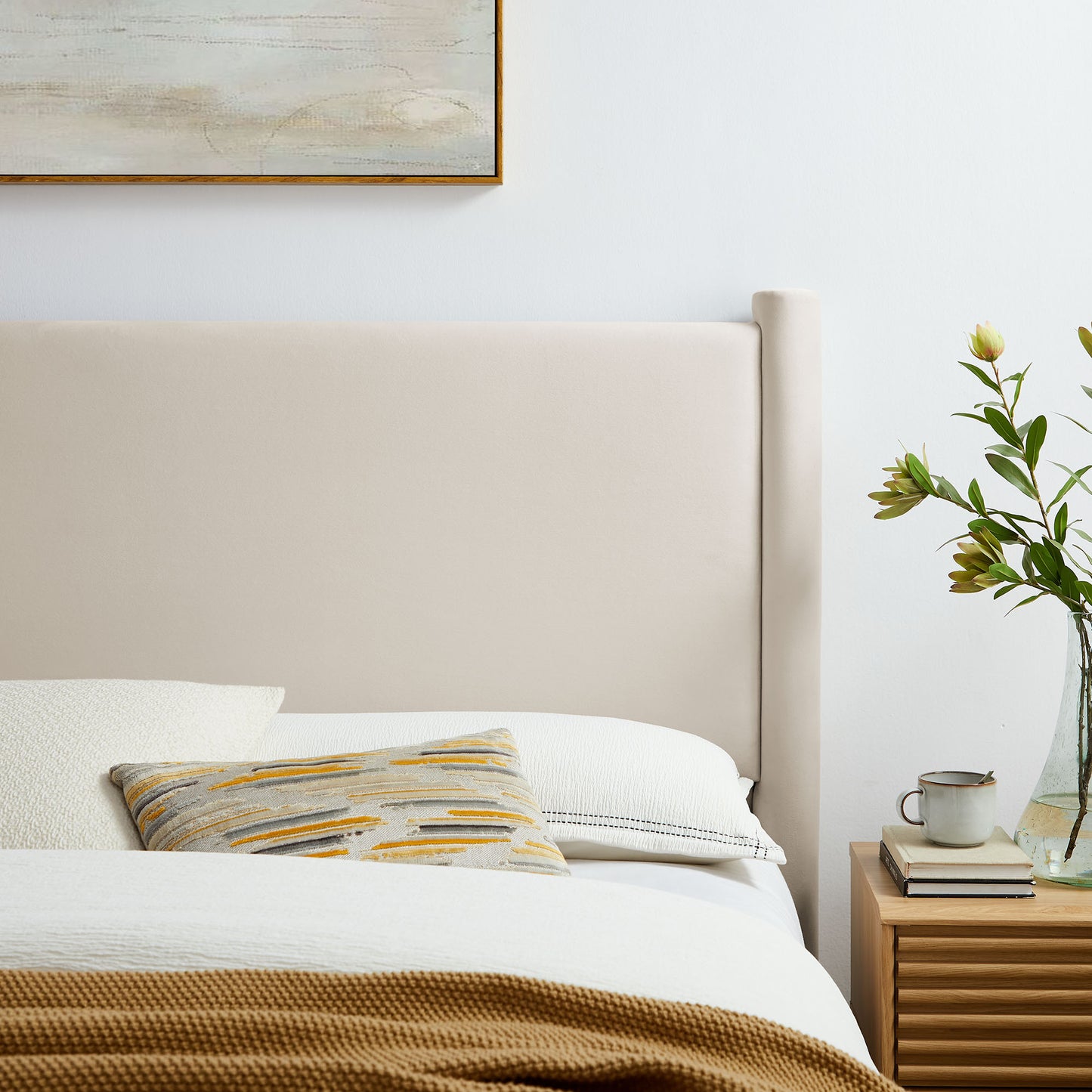 Rael Performance Velvet Headboard by Modway - Full, King, Queen, Twin Options