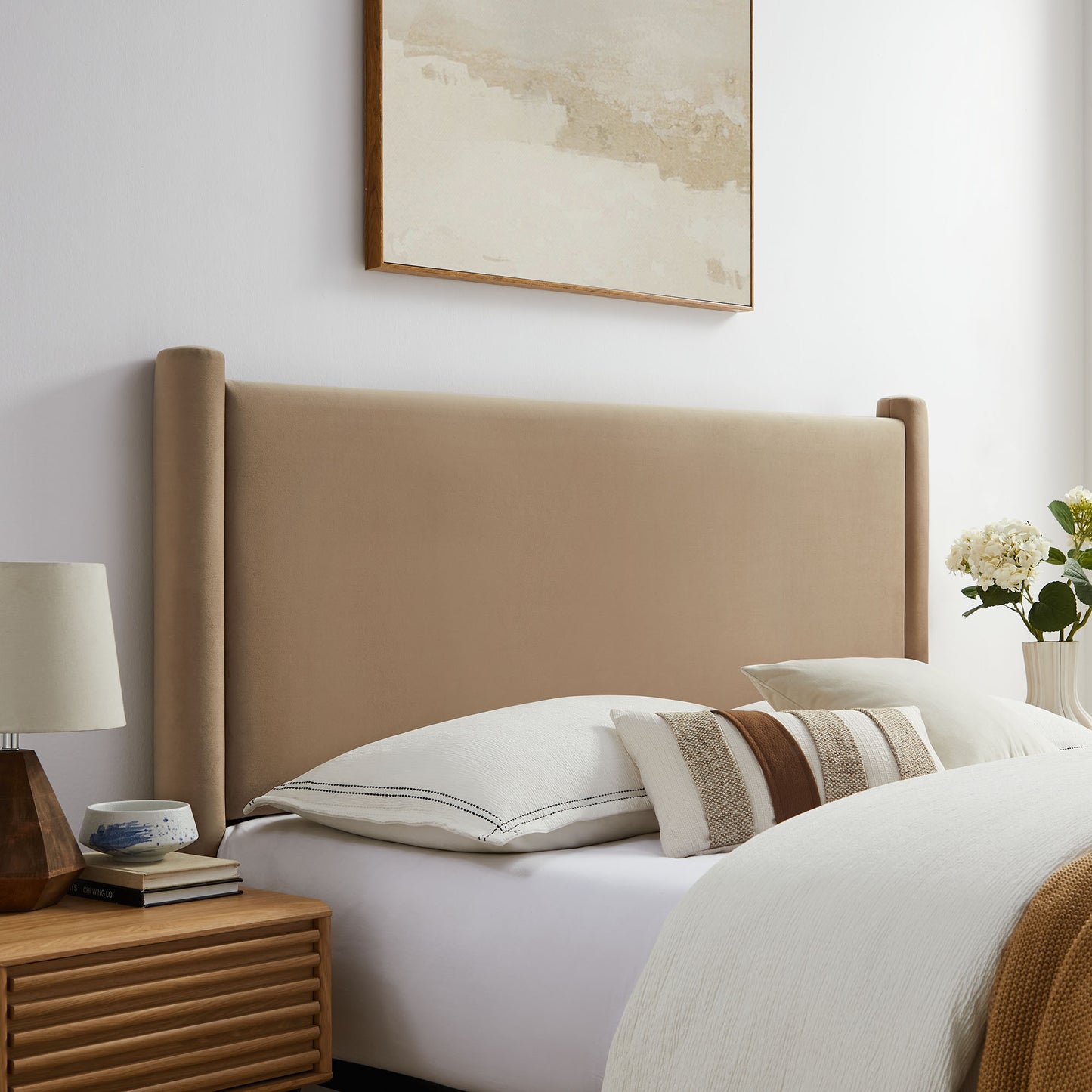 Rael Performance Velvet King Headboard by Modway MOD-7180-TAU