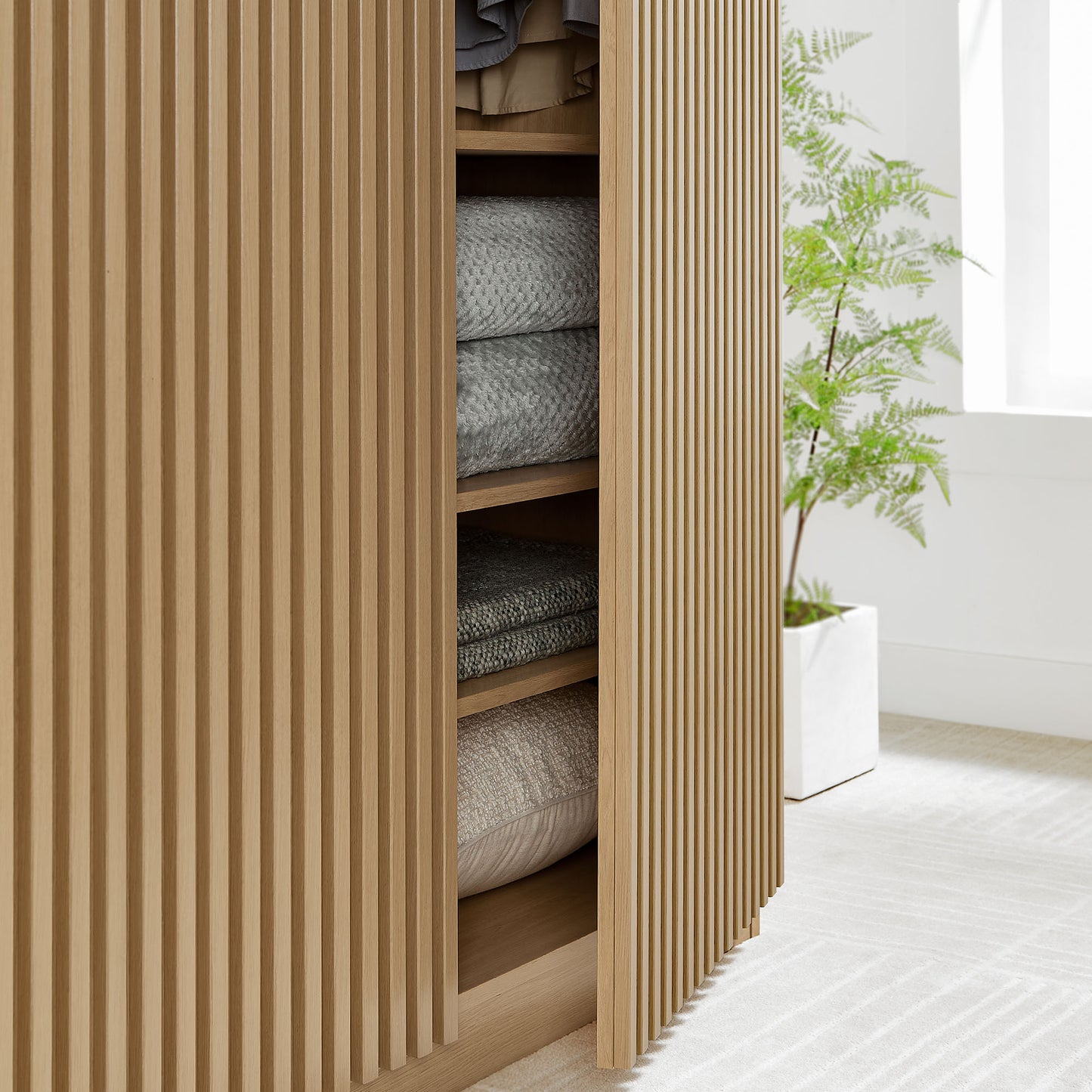 Render 2-Door Wardrobe Closet by Modway MOD-7182-OAK