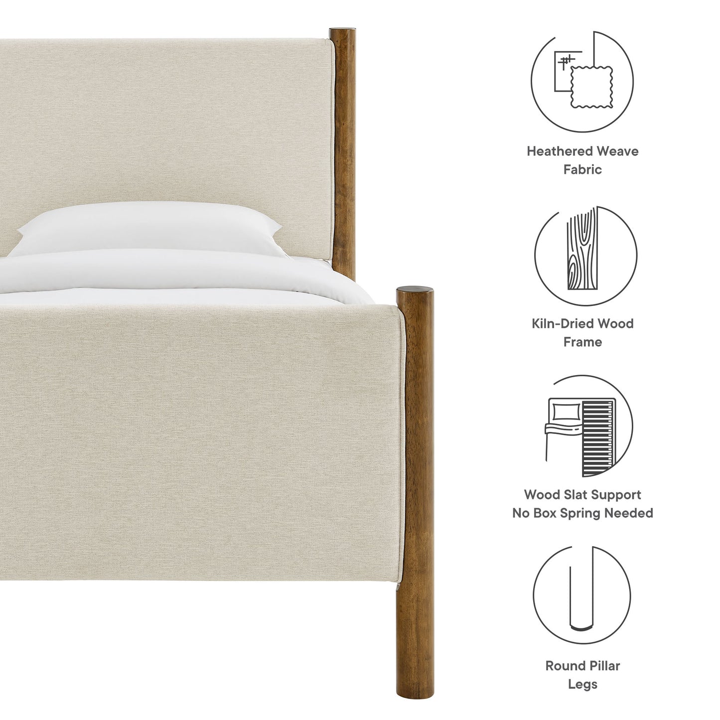 Maven Fabric Upholstered Platform Bed by Modway