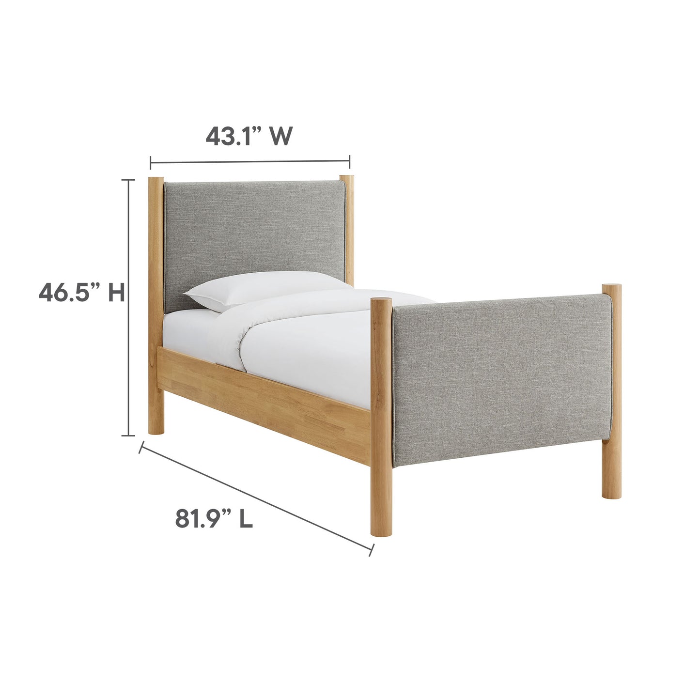 Maven Fabric Upholstered Platform Bed by Modway
