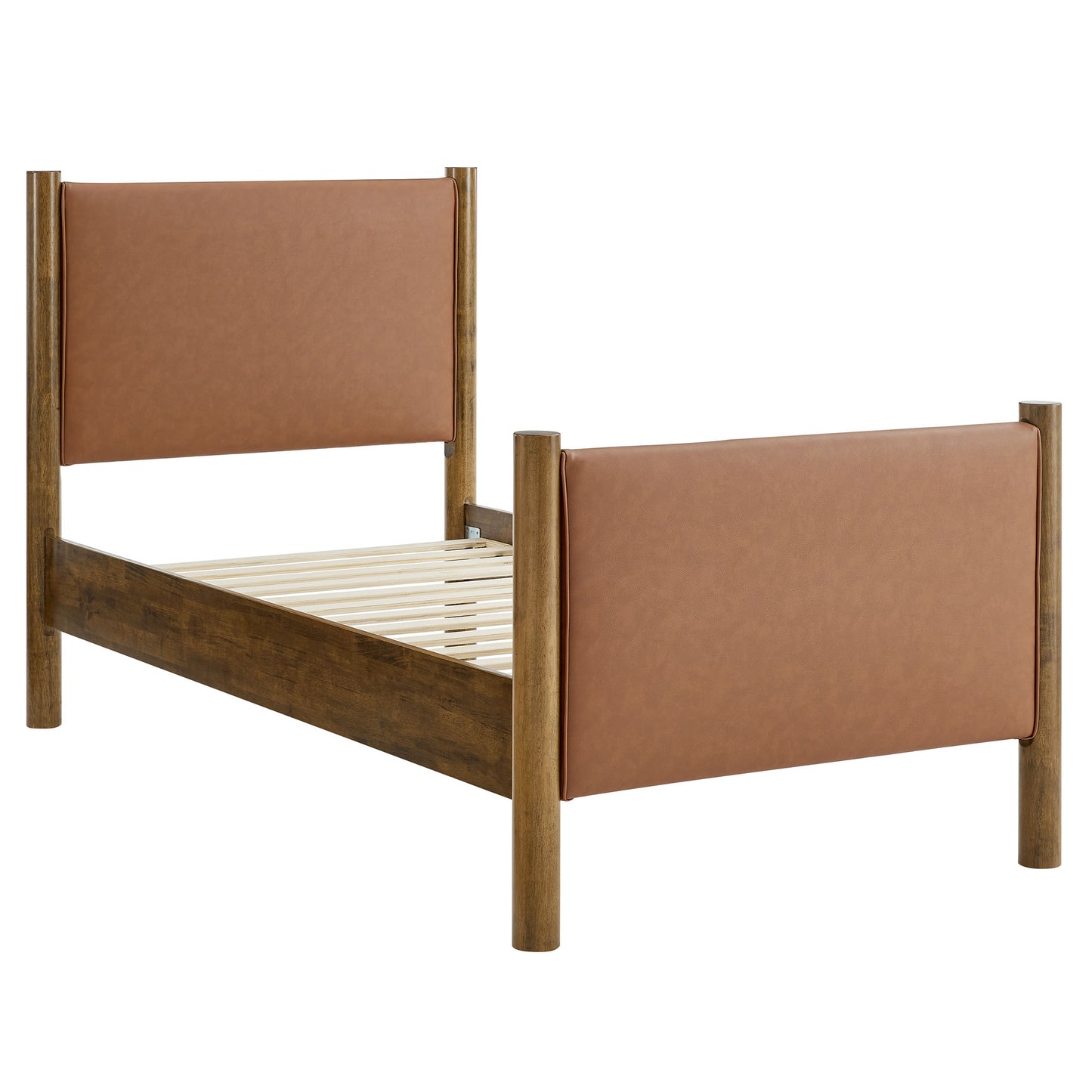 Maven Vegan Leather Upholstered Platform Bed