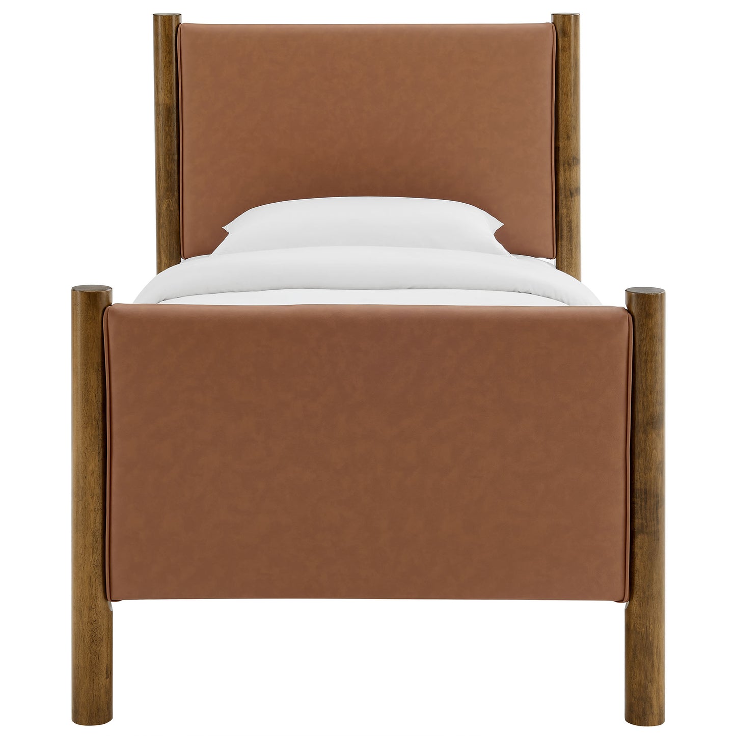 Maven Vegan Leather Upholstered Platform Bed