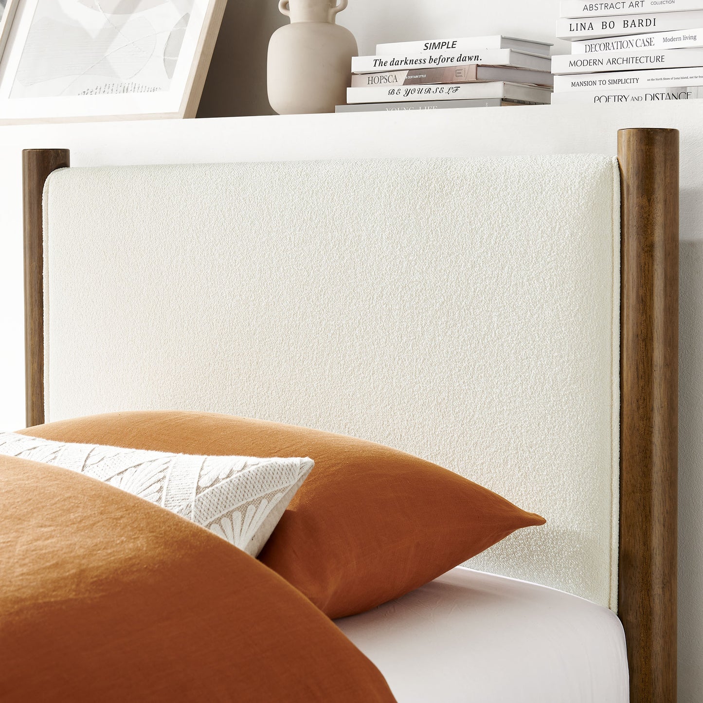 Maven Boucle Upholstered Platform Bed by Modway