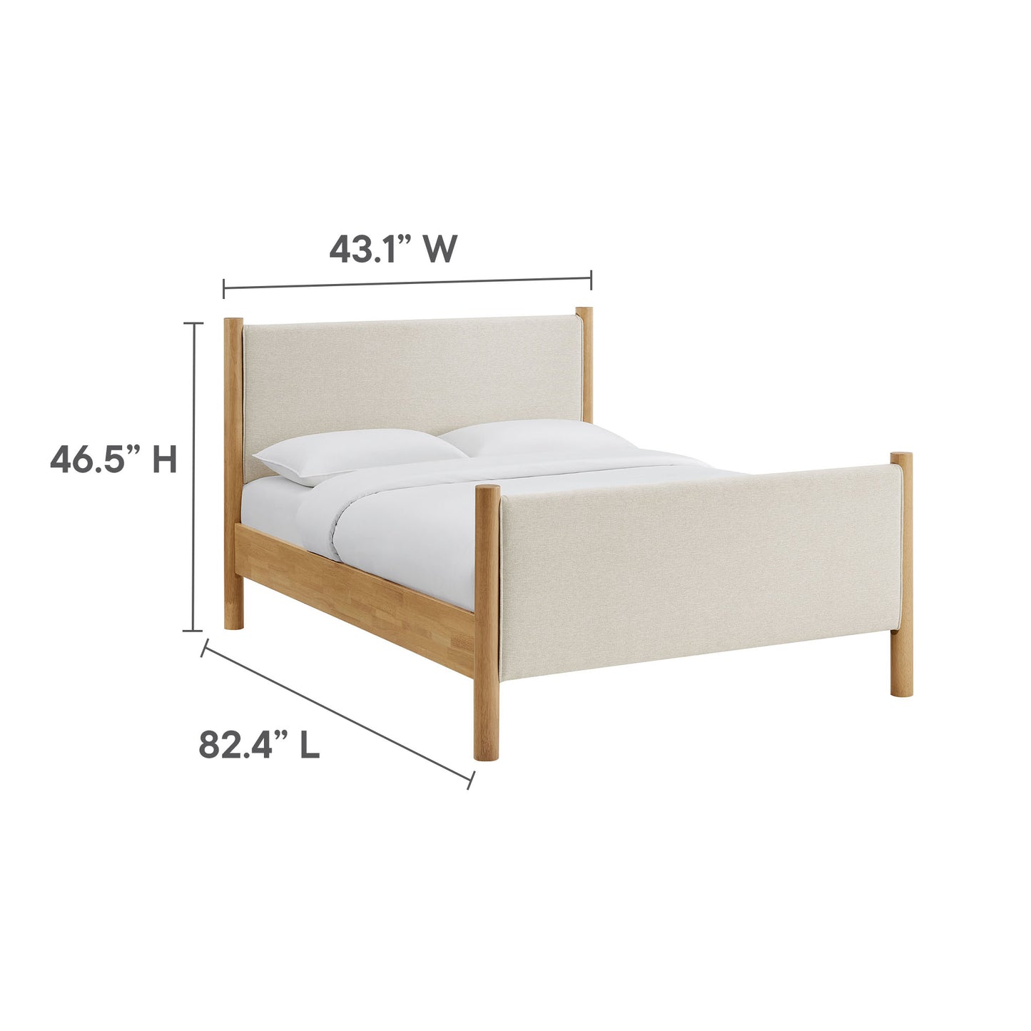 Maven Fabric Upholstered Platform Bed by Modway