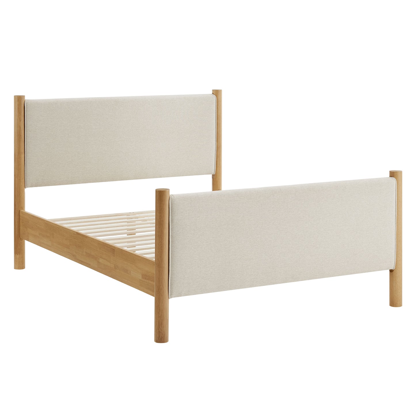 Maven Queen Size Fabric Upholstered Platform Bed by Modway MOD-7189-HEI-OAK