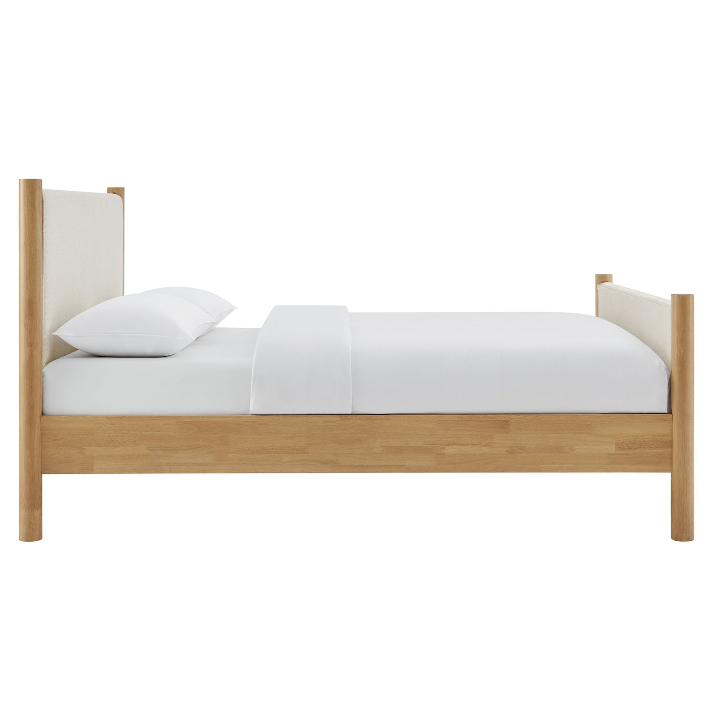 Maven Queen Size Fabric Upholstered Platform Bed by Modway MOD-7189-HEI-OAK