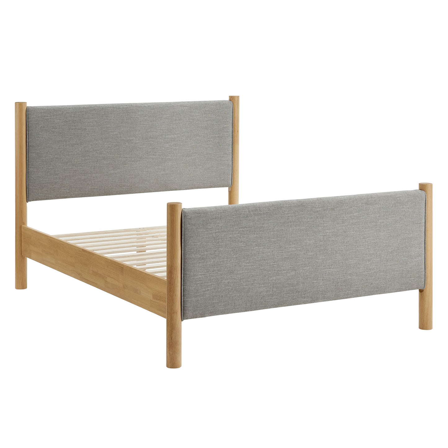Maven Queen Size Fabric Upholstered Platform Bed by Modway MOD-7189-HEW-OAK