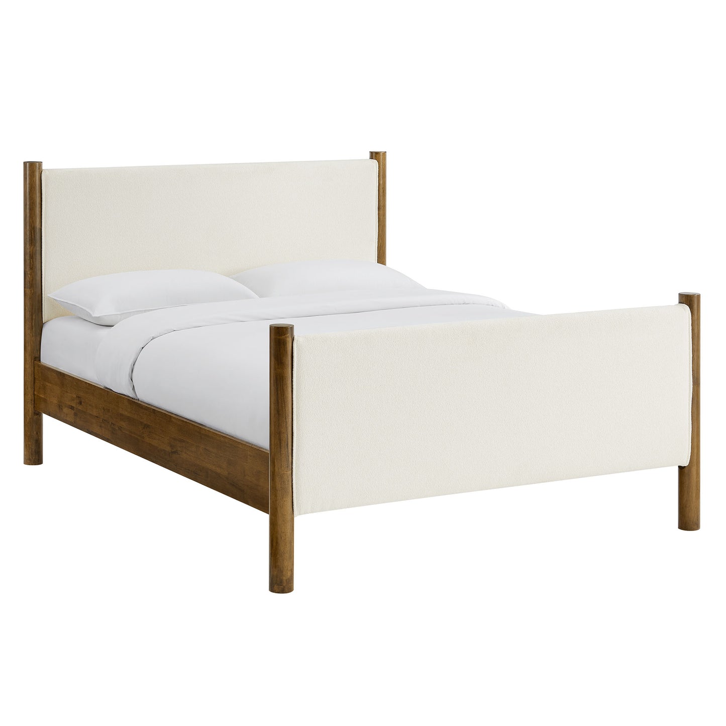 Maven Queen Size Boucle Upholstered Platform Bed by Modway MOD-7191-FEA-WAL
