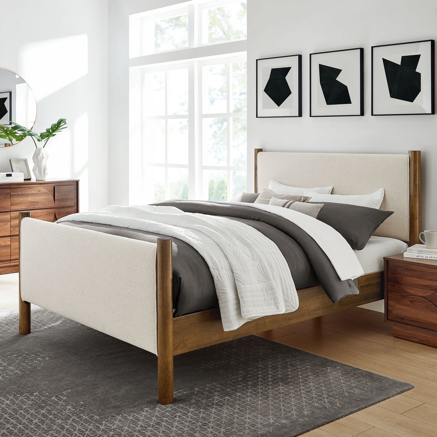 Maven Fabric Upholstered Platform Bed by Modway