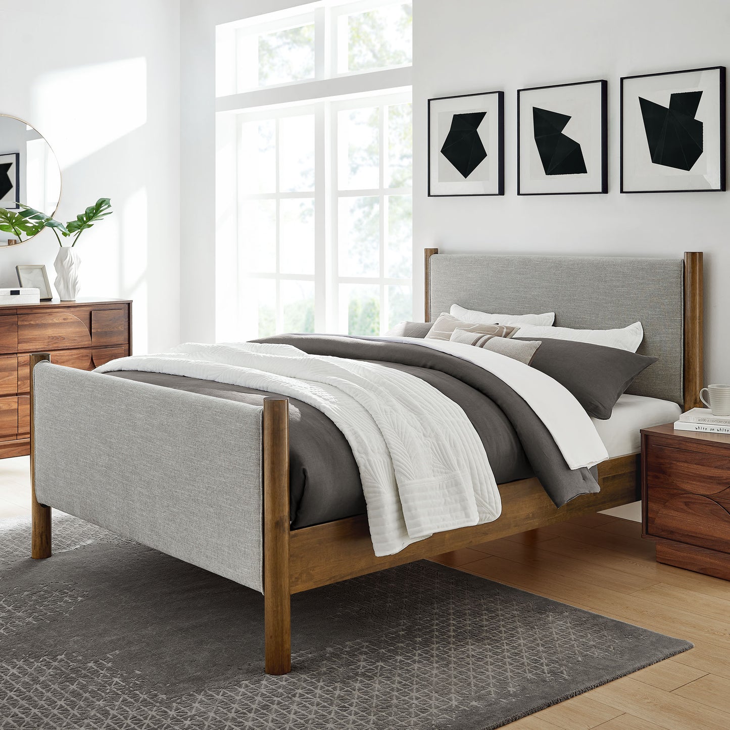 Maven Fabric Upholstered Platform Bed by Modway