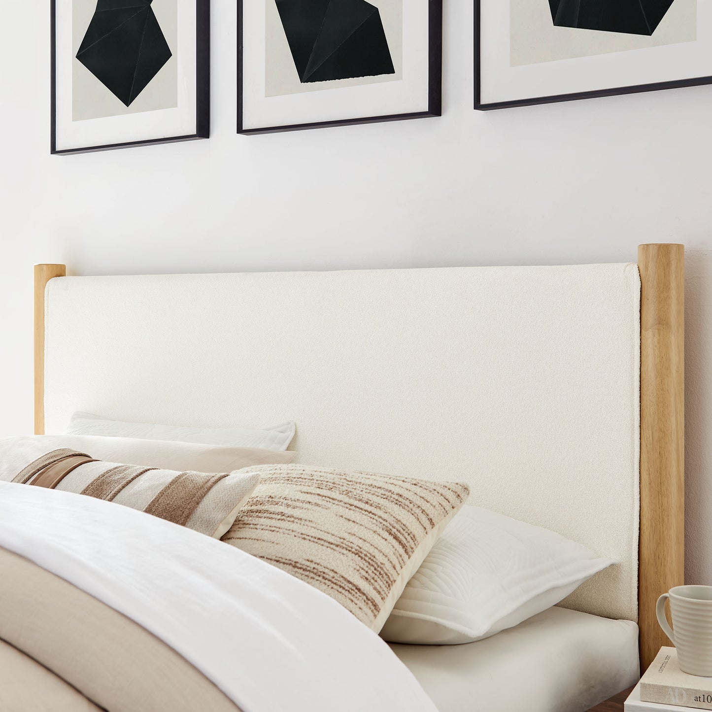 Maven Boucle Upholstered Platform Bed by Modway