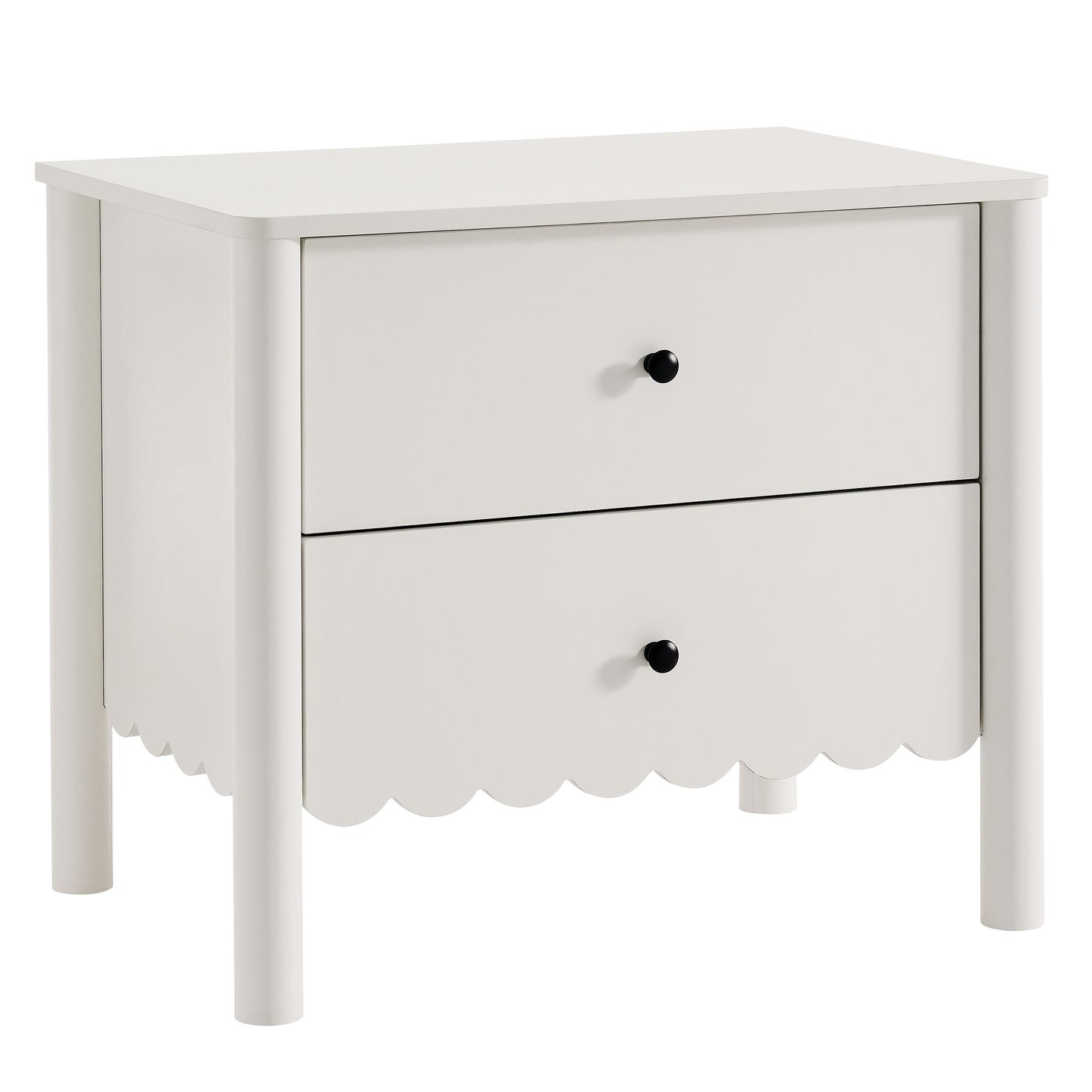 Emmeline Scalloped 2-Drawer Nightstand by Modway MOD-7206-WHI