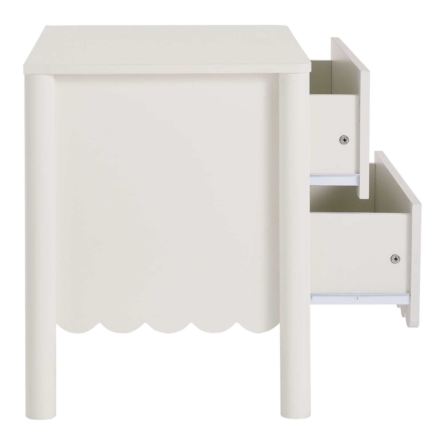 Emmeline Scalloped 2-Drawer Nightstand by Modway MOD-7206-WHI