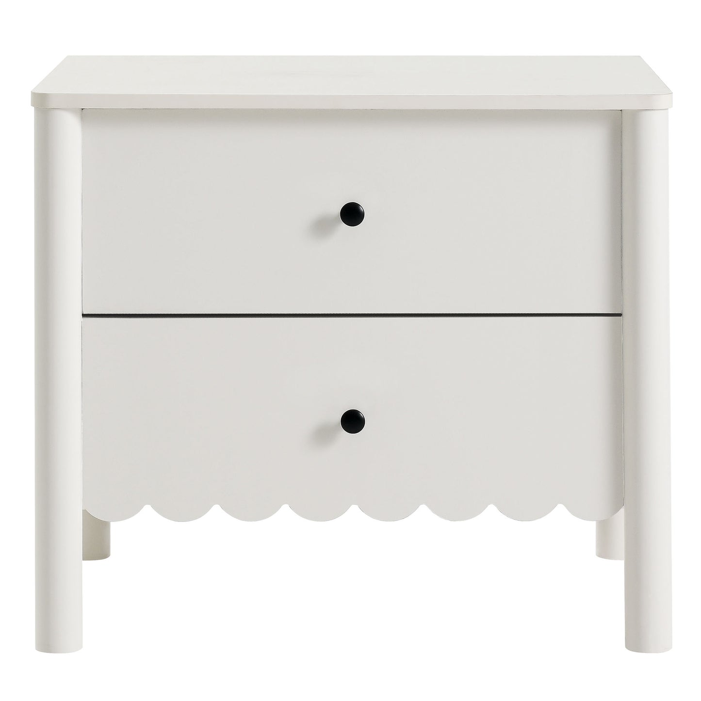 Emmeline Scalloped 2-Drawer Nightstand by Modway MOD-7206-WHI