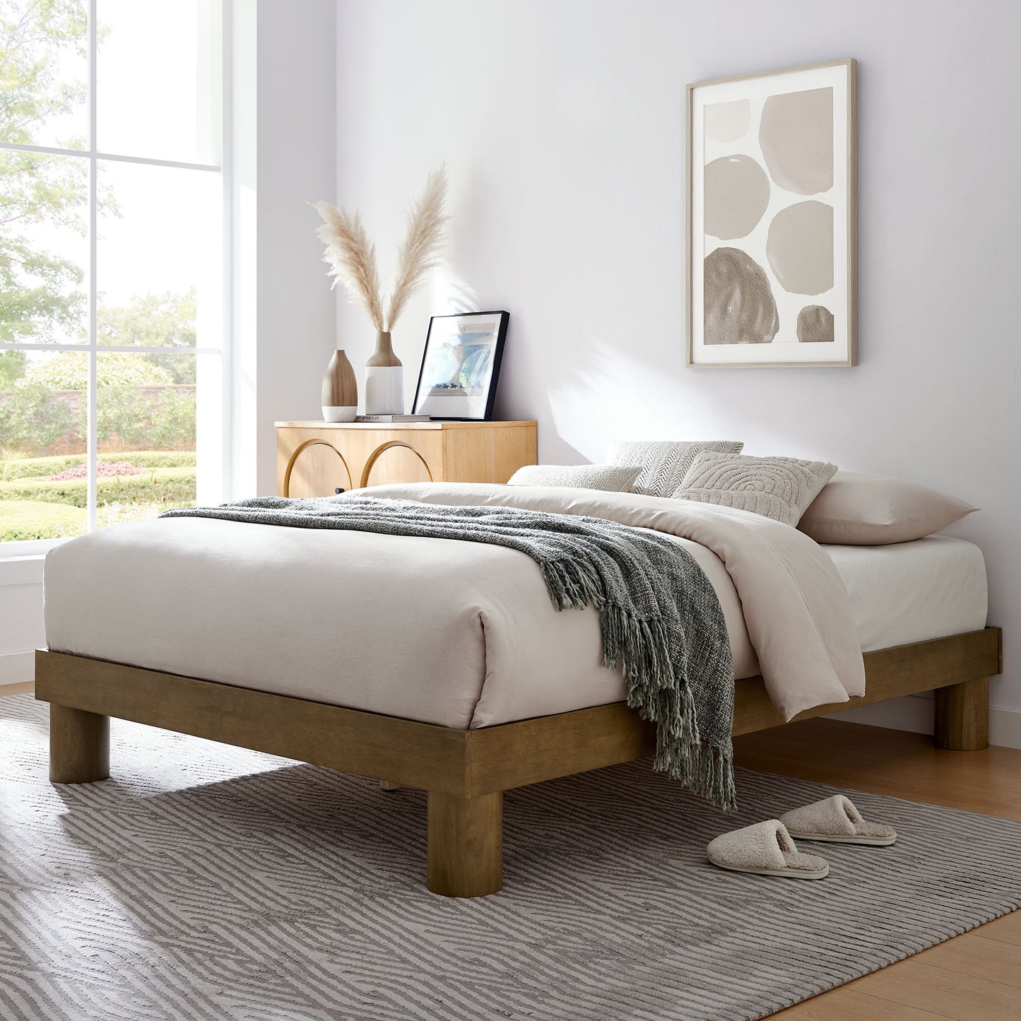 Runa Wood King Platform Bed by Modway MOD-7210-FRO