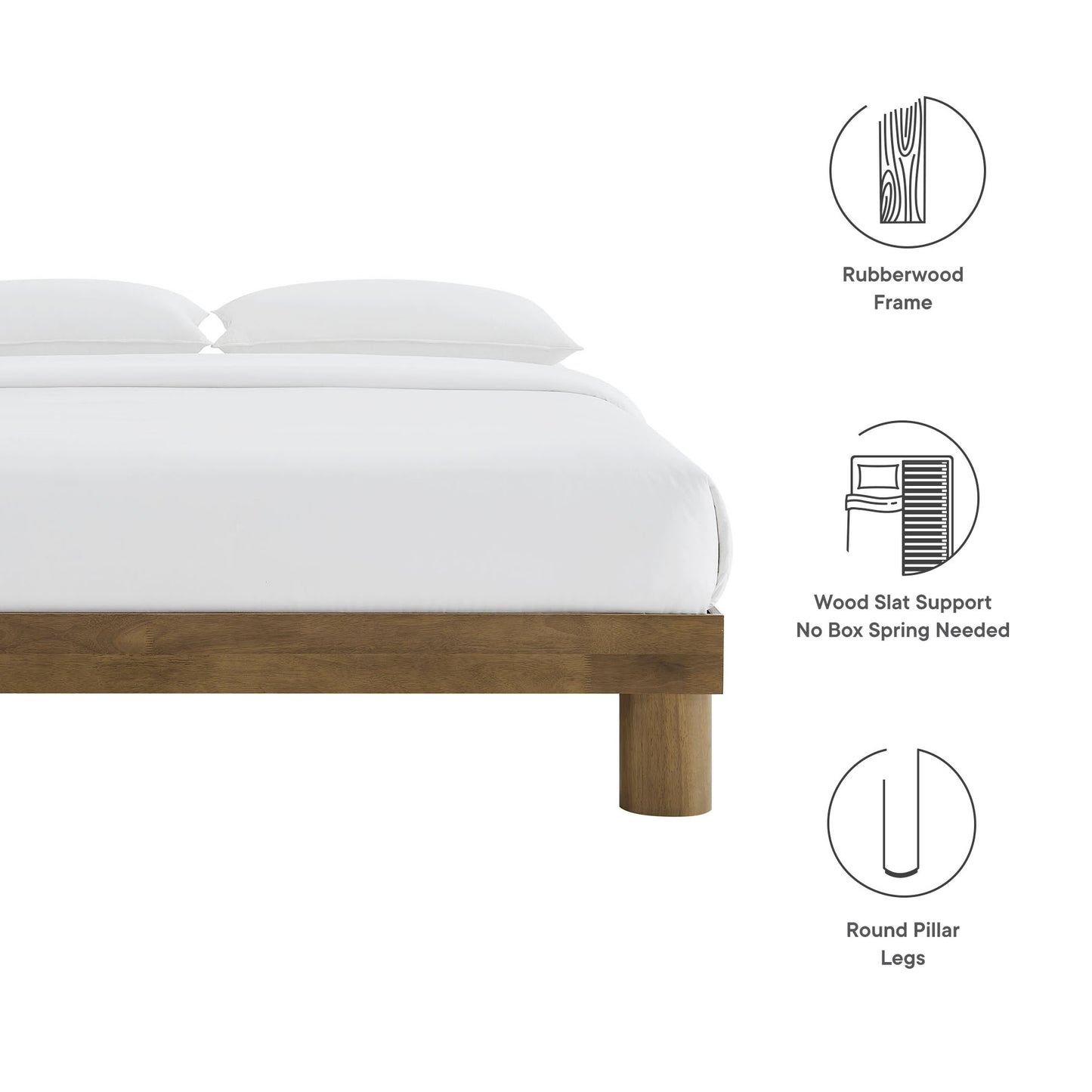 Runa Wood King Platform Bed by Modway MOD-7210-FRO