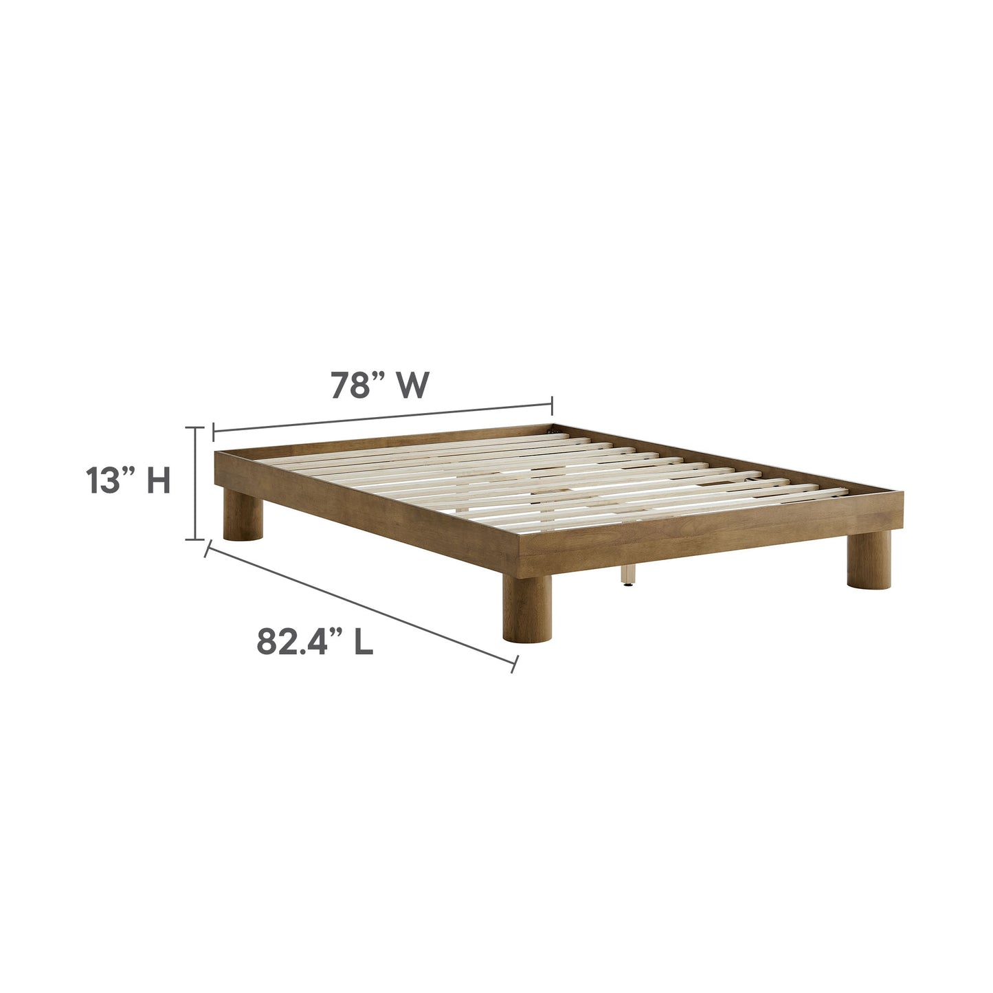 Runa Wood King Platform Bed by Modway MOD-7210-FRO