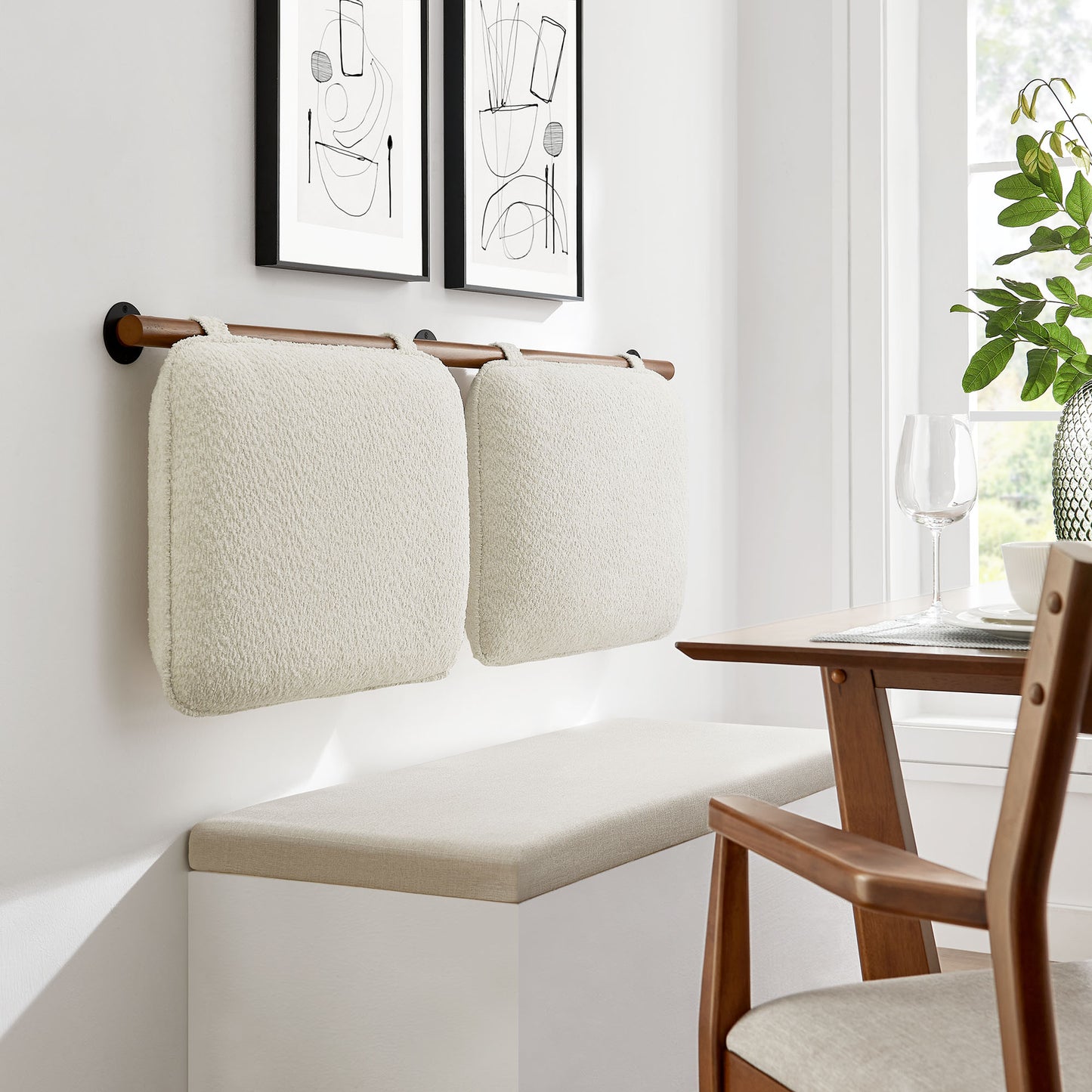 Anela Wall-Mounted Chenille Upholstered Full Headboard by Modway MOD-7211-CRE-WAL