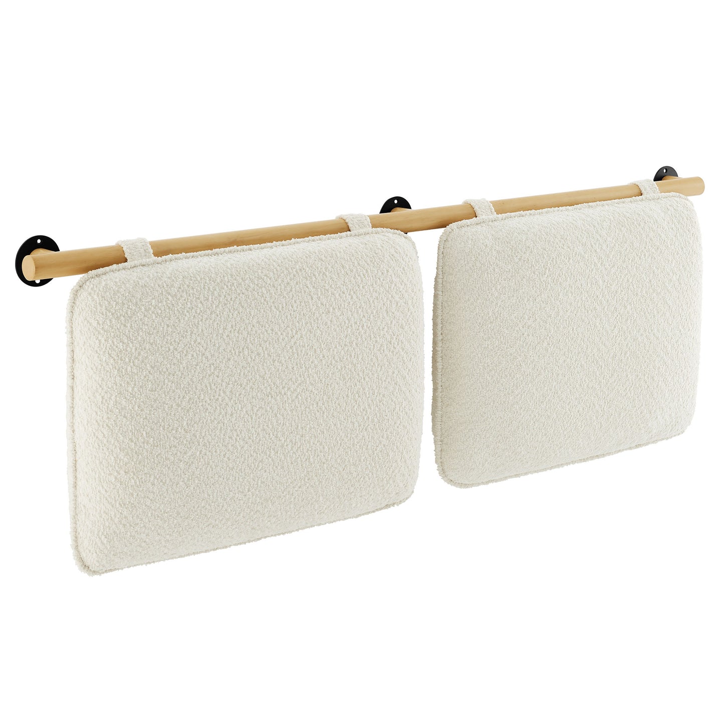 Anela Wall-Mounted Chenille Upholstered King Size Headboard by Modway MOD-7213-CRE-NAT