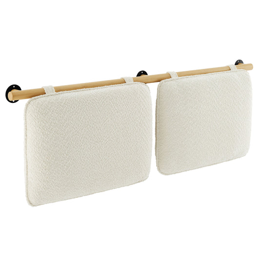 Anela Wall-Mounted Chenille Upholstered King Size Headboard by Modway MOD-7213-CRE-NAT