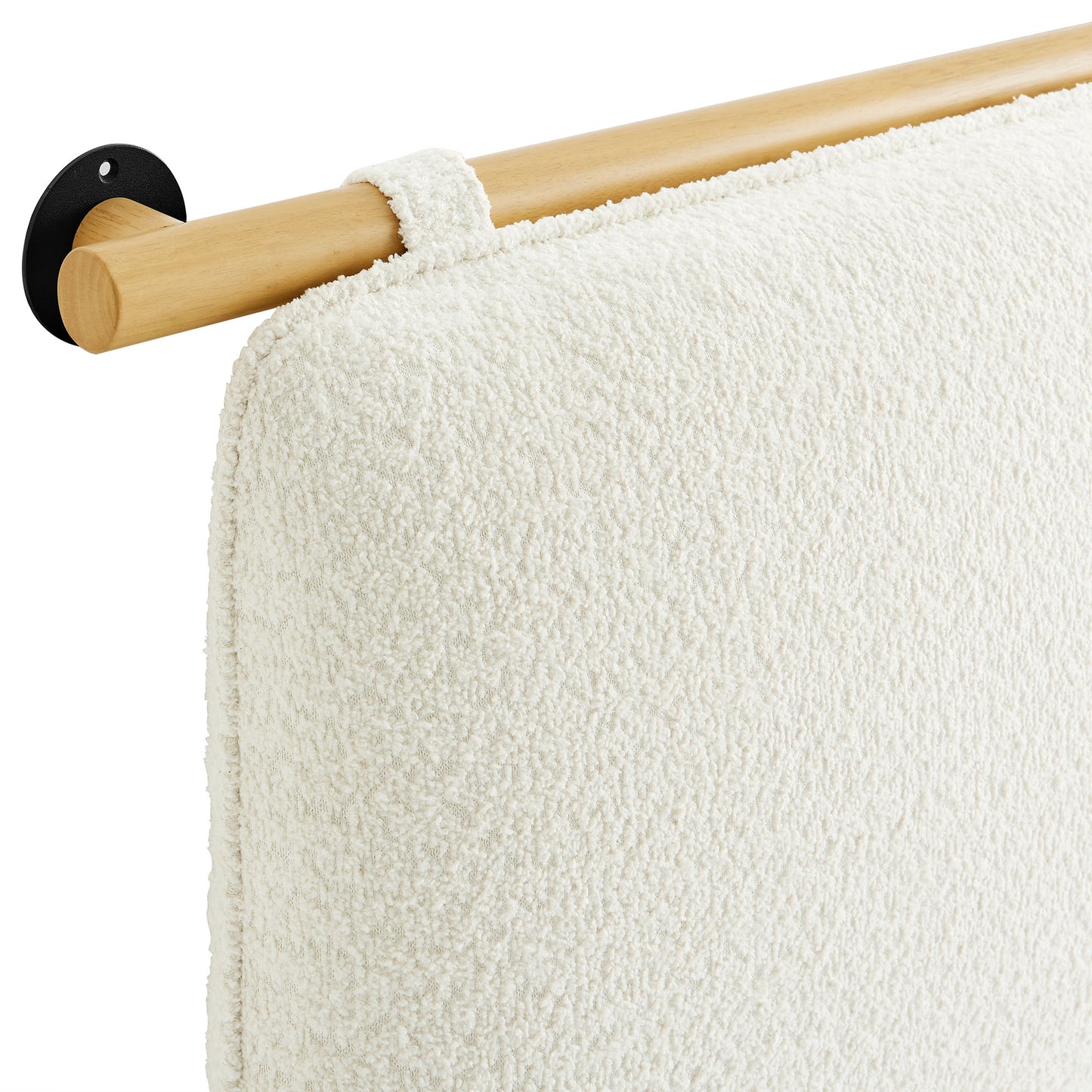 Anela Wall-Mounted Chenille Upholstered King Size Headboard by Modway MOD-7213-CRE-NAT