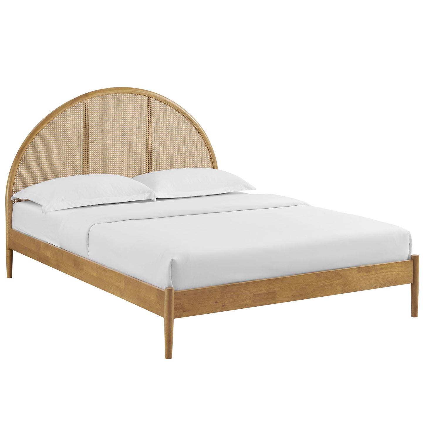 Odette Queen Arched Rattan Cane Platform Bed by Modway MOD-7214-OAK