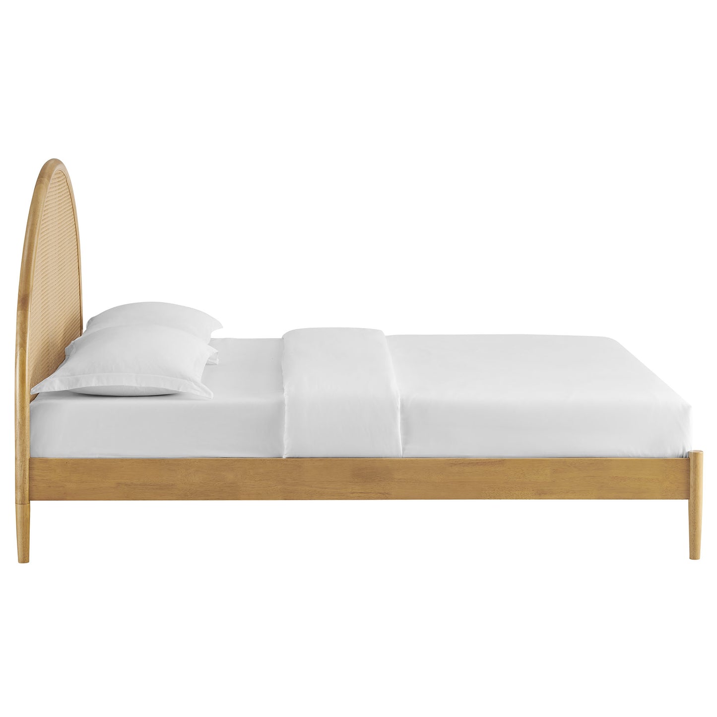Odette Queen Arched Rattan Cane Platform Bed by Modway MOD-7214-OAK