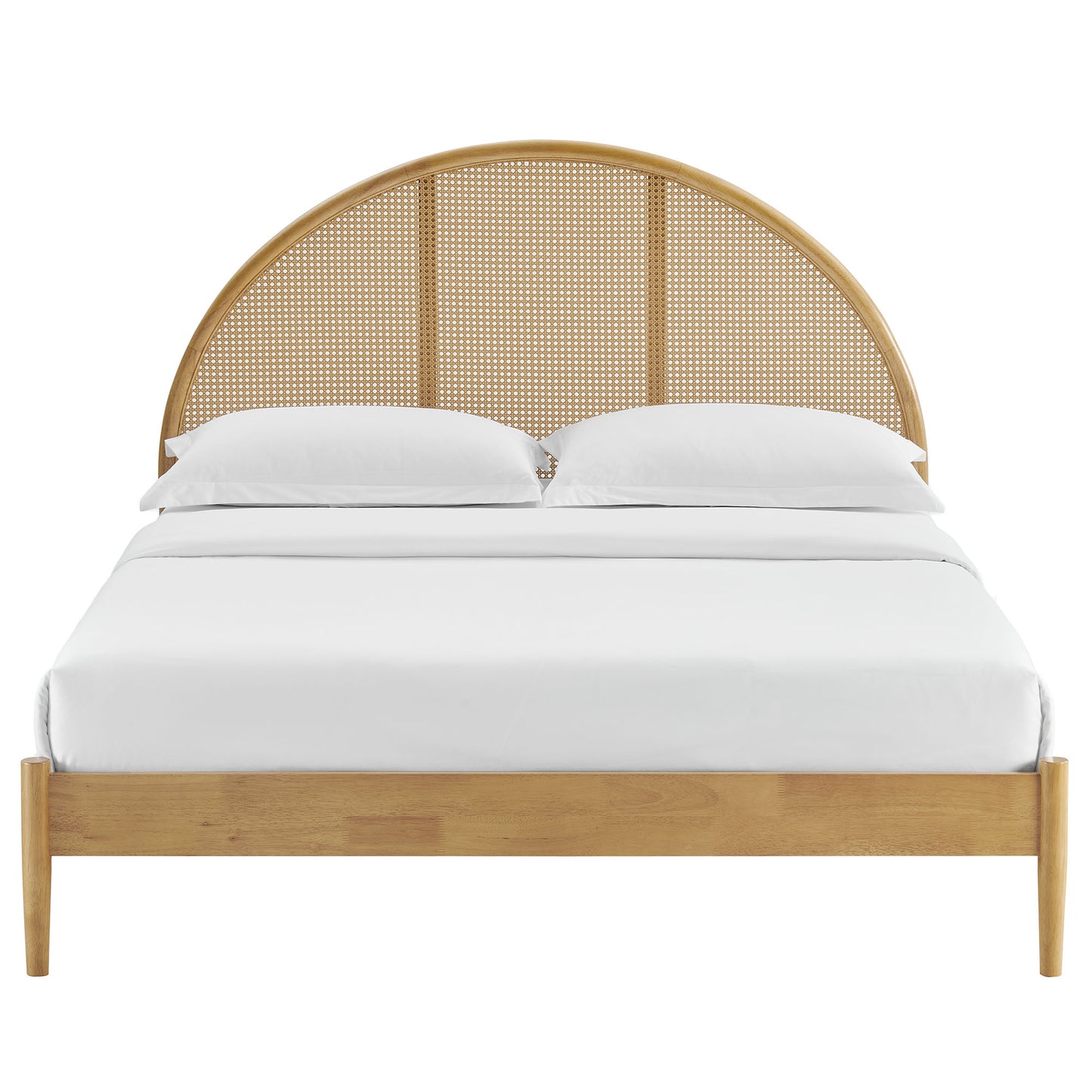 Odette Queen Arched Rattan Cane Platform Bed by Modway MOD-7214-OAK