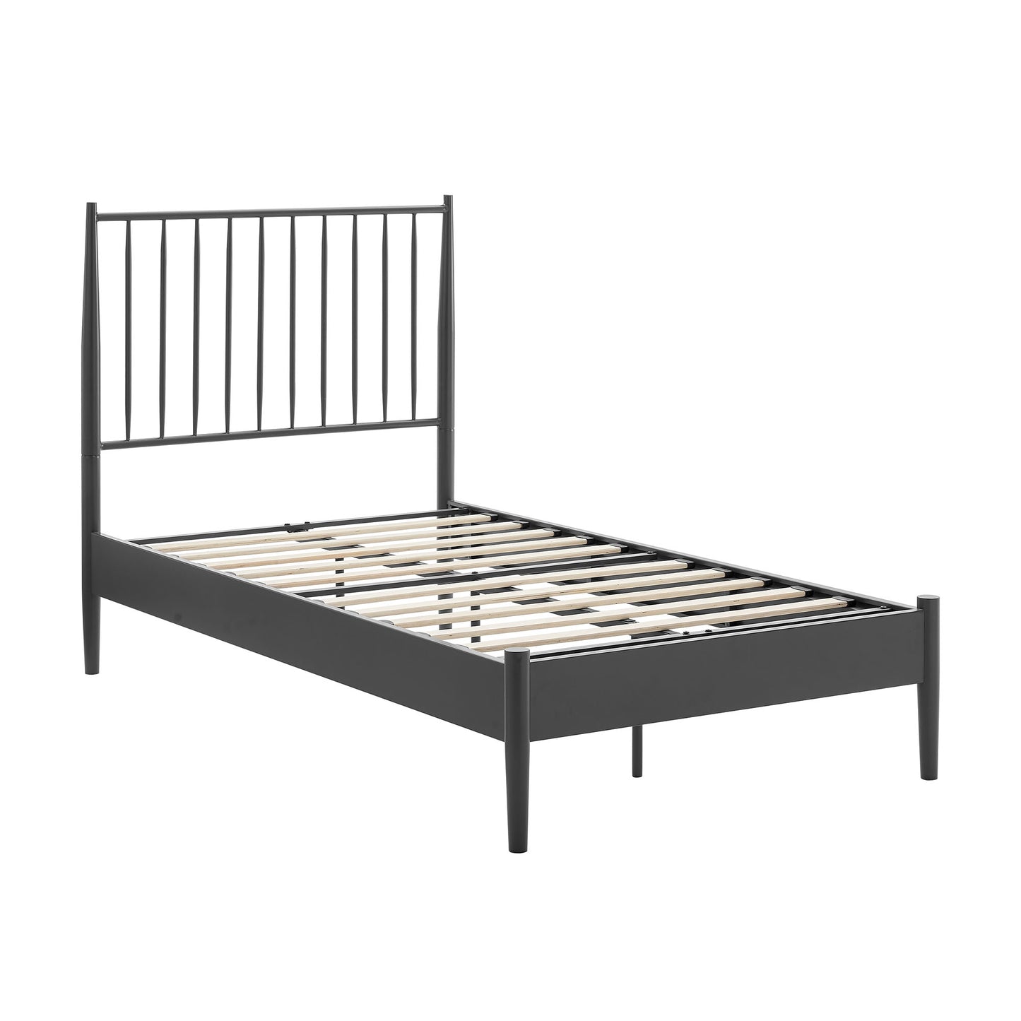 Adair Spindle Metal Platform Bed by Modway — Spindle Headboard, Minimalist Frame