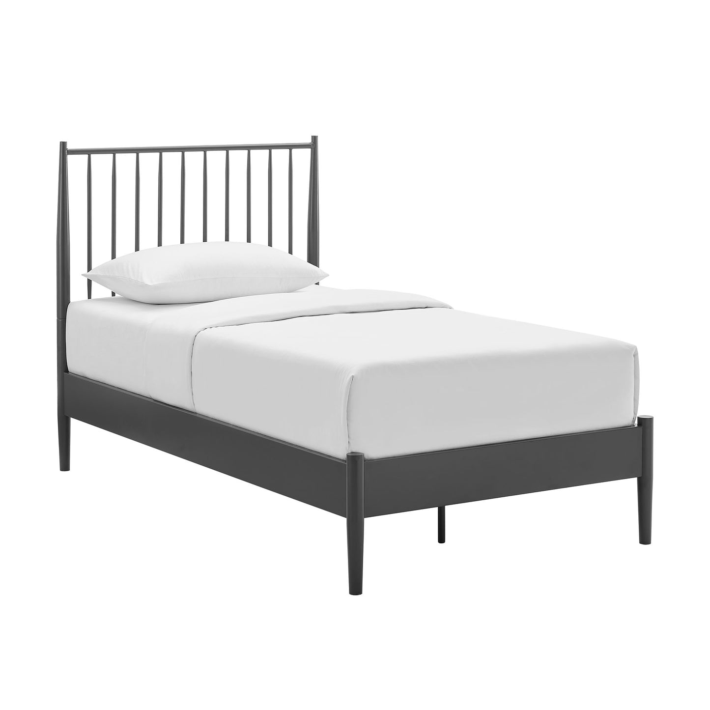 Adair Spindle Metal Platform Bed by Modway — Spindle Headboard, Minimalist Frame