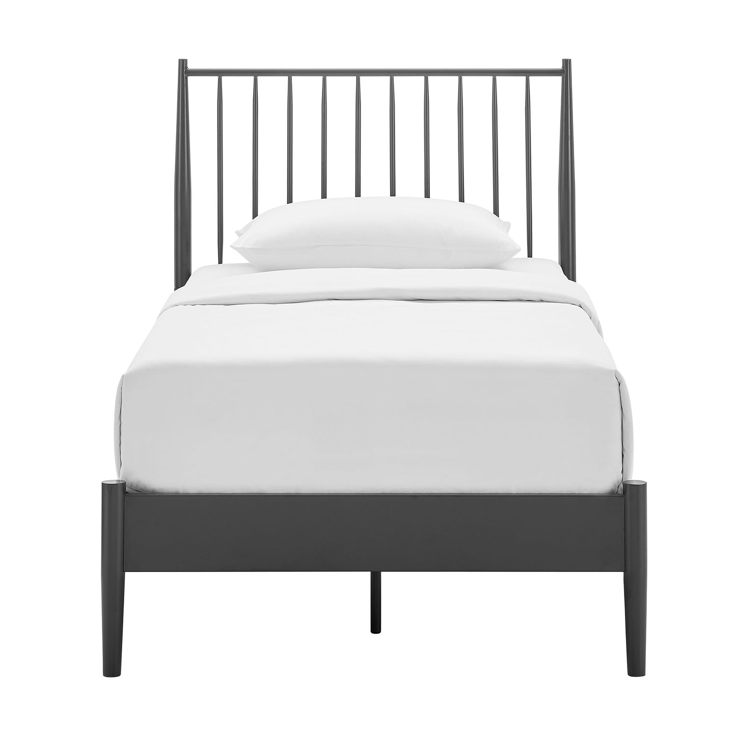 Adair Spindle Metal Platform Bed by Modway — Spindle Headboard, Minimalist Frame