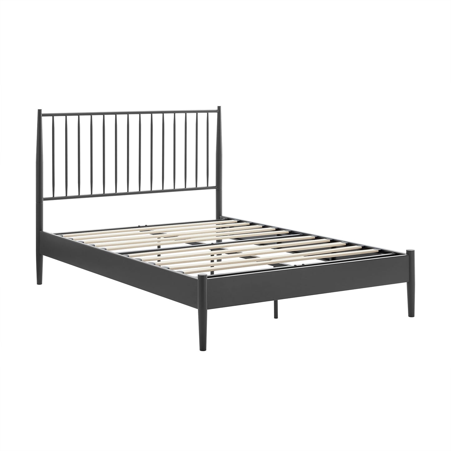 Adair Spindle Metal Platform Bed by Modway — Spindle Headboard, Minimalist Frame