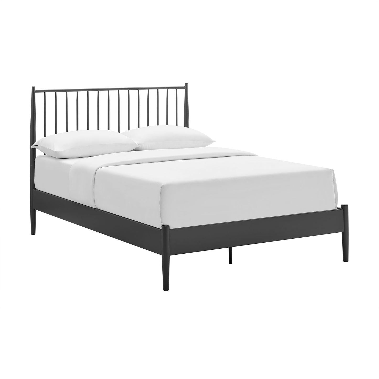 Adair Spindle Metal Platform Bed by Modway — Spindle Headboard, Minimalist Frame