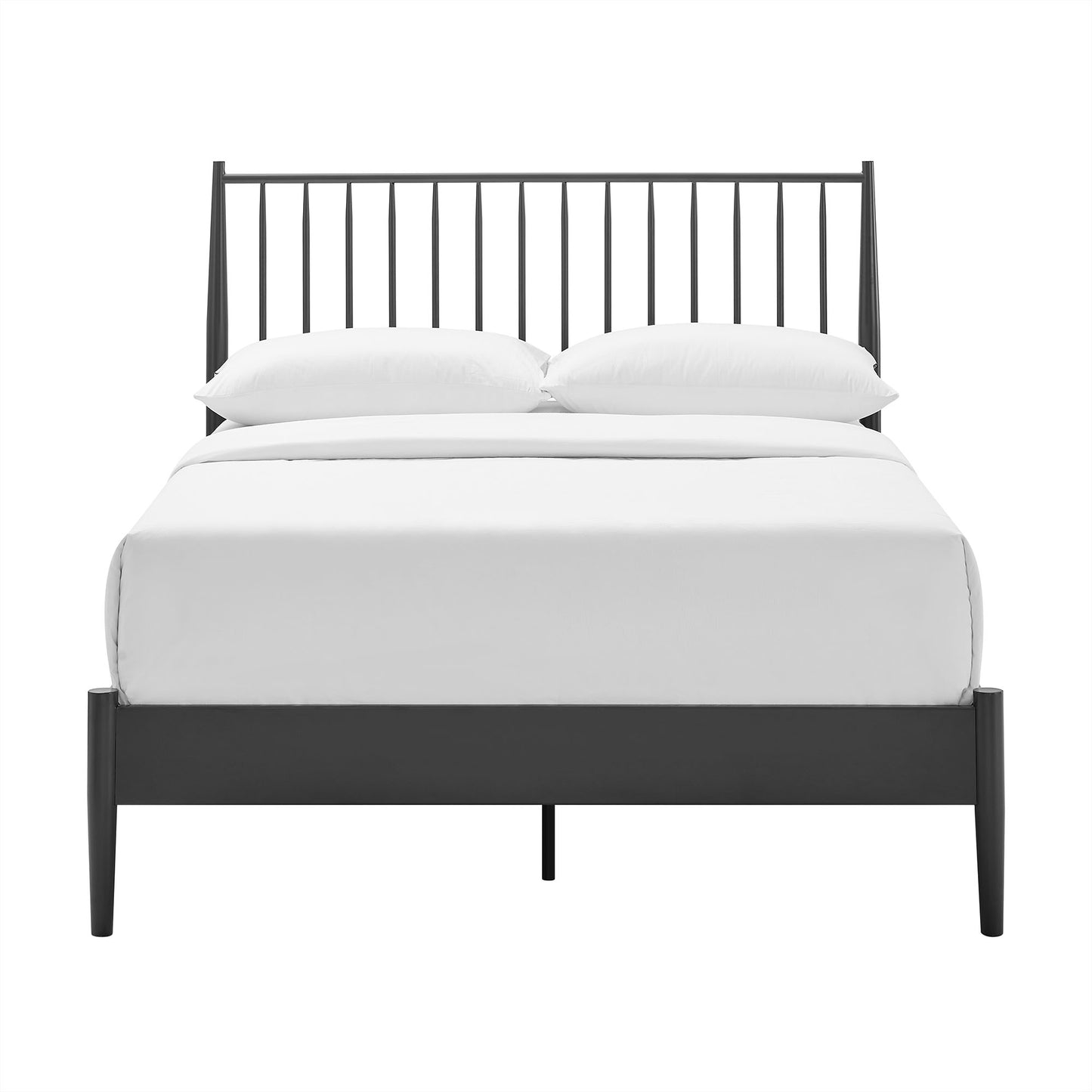 Adair Spindle Metal Platform Bed by Modway — Spindle Headboard, Minimalist Frame