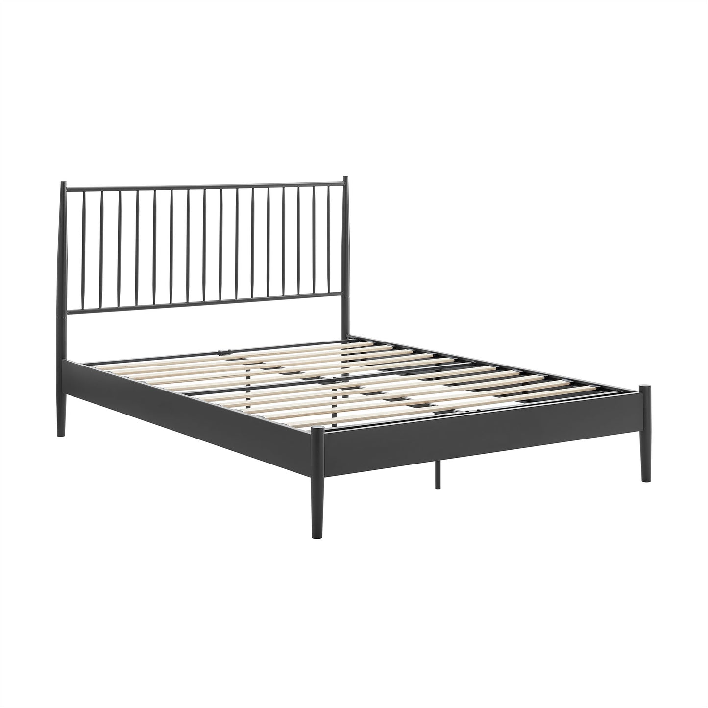 Adair Spindle Metal Platform Bed by Modway — Spindle Headboard, Minimalist Frame
