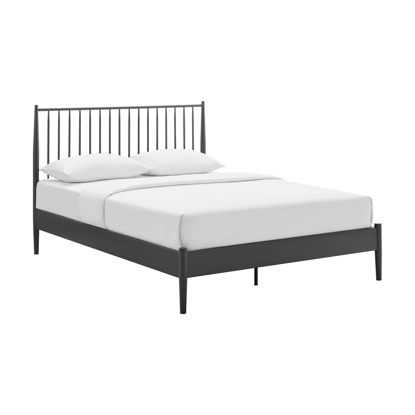 Adair Spindle Metal Platform Bed by Modway — Spindle Headboard, Minimalist Frame