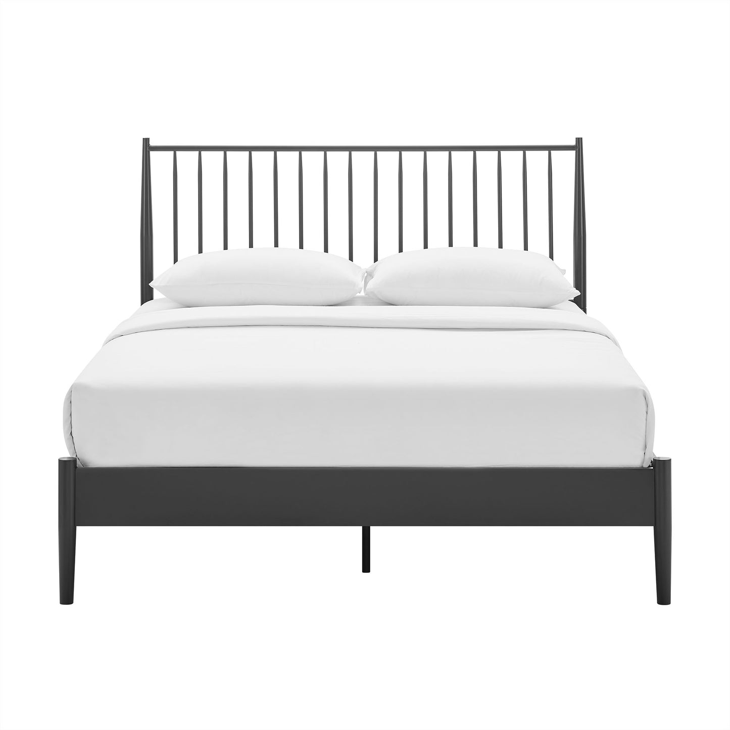 Adair Spindle Metal Platform Bed by Modway — Spindle Headboard, Minimalist Frame