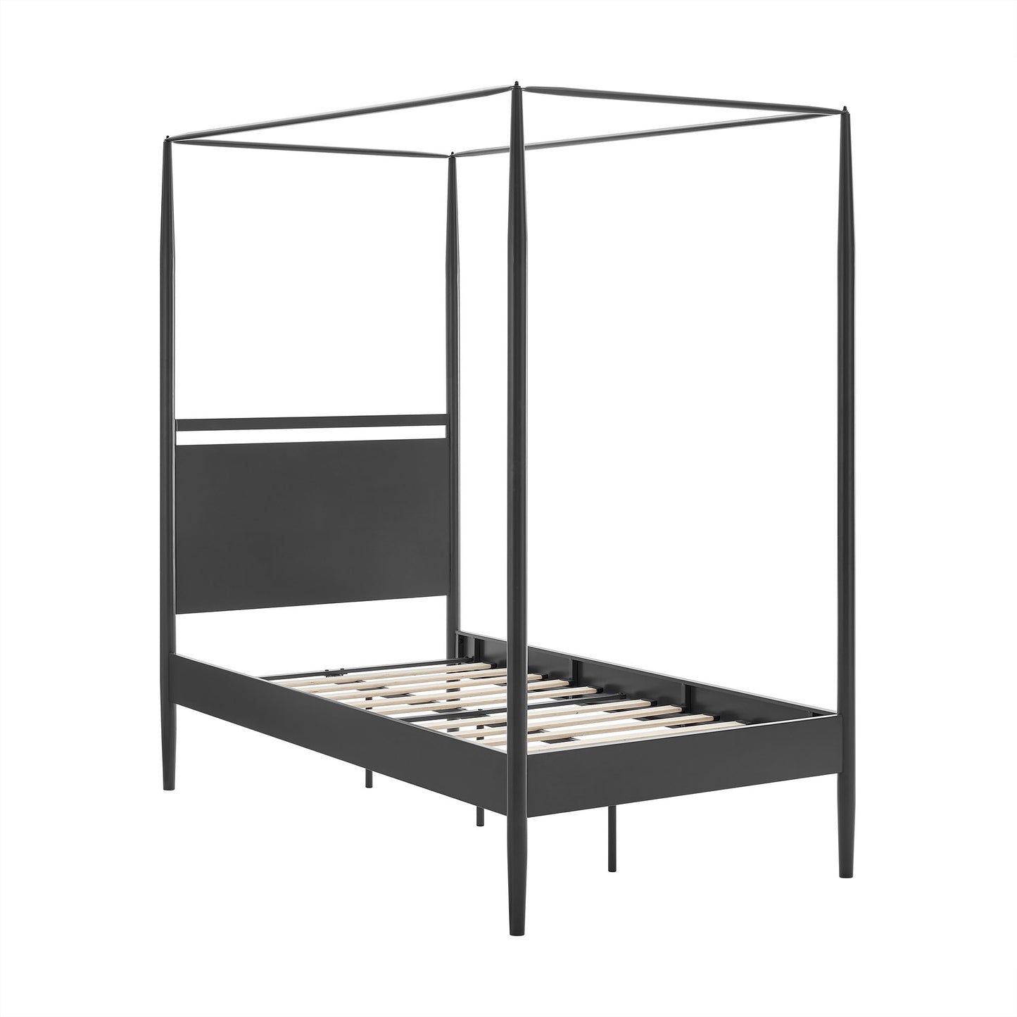Marlowe 4-Poster Canopy Metal Platform Bed by Modway, Modern Industrial Design