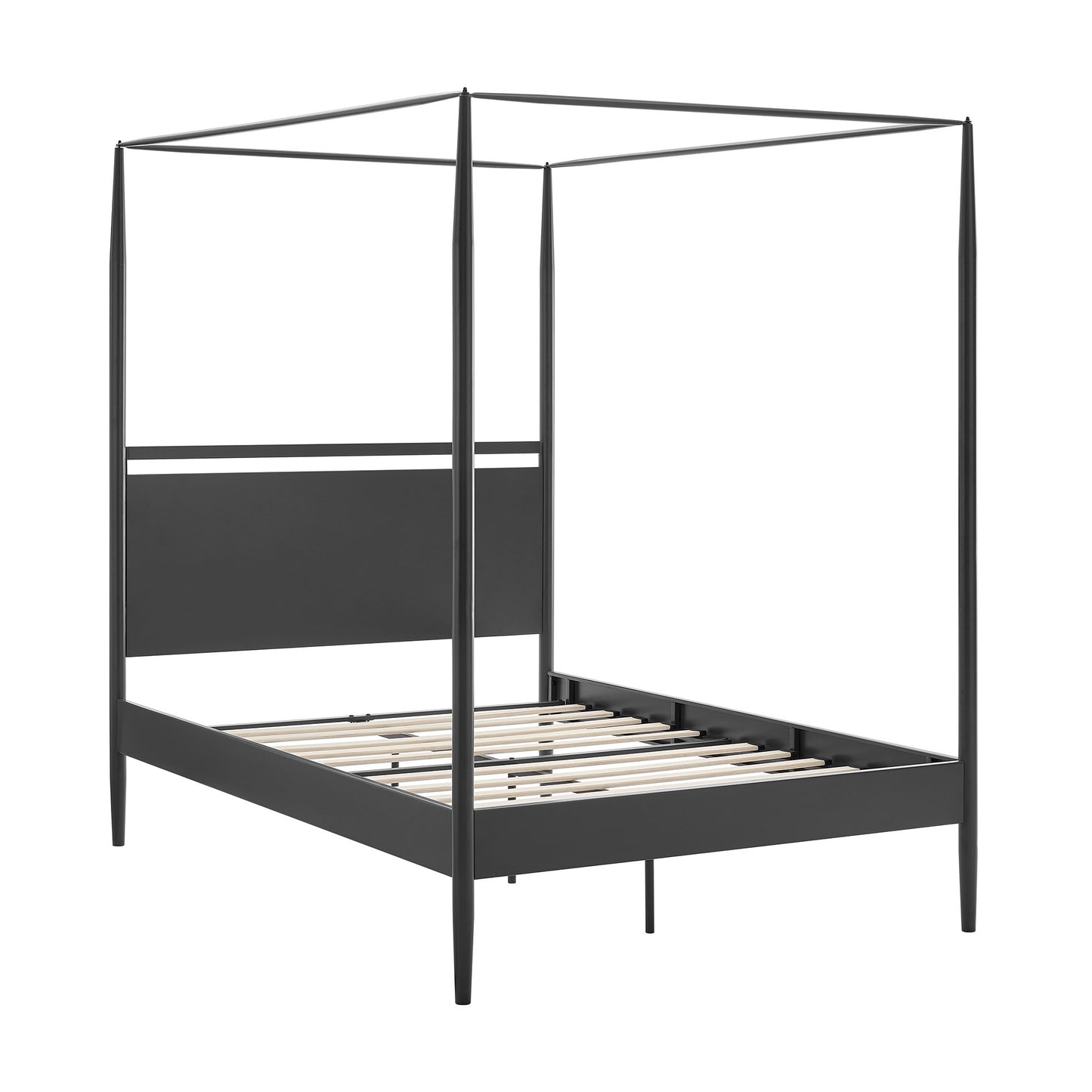 Marlowe 4-Poster Canopy Metal Full Platform Bed by Modway MOD-7222-CHA-NPT