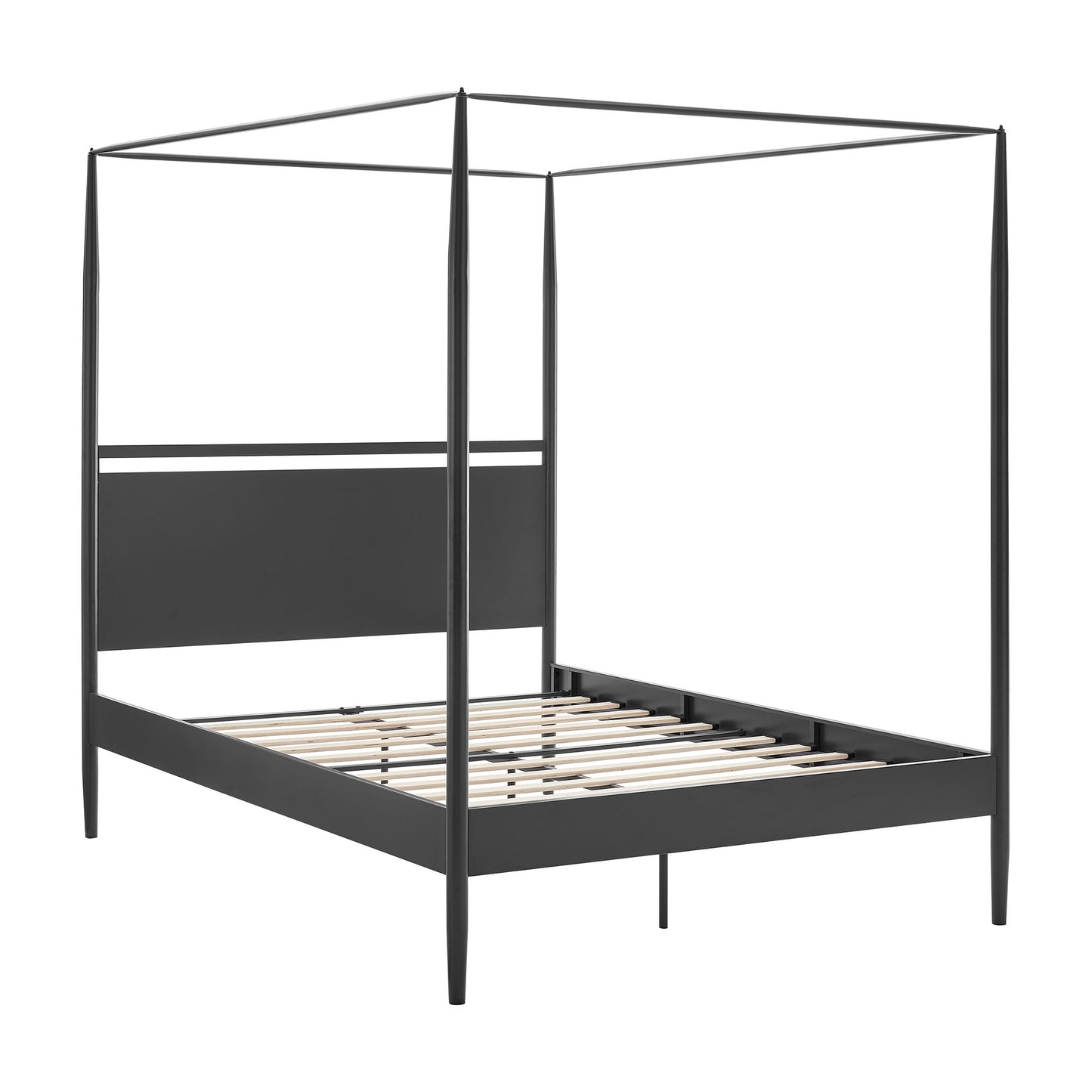 Marlowe 4-Poster Canopy Metal Queen Platform Bed by Modway MOD-7223-CHA-NPT