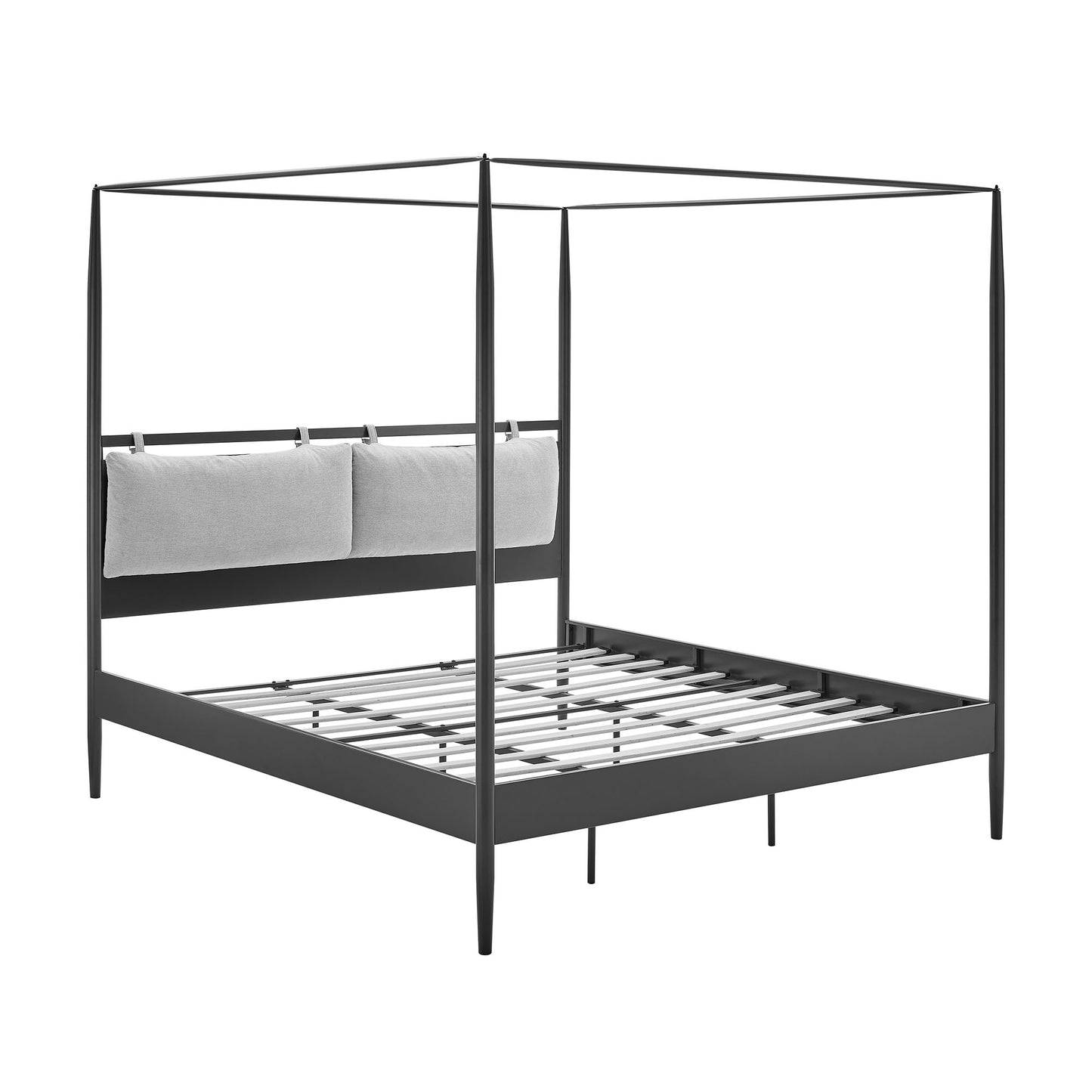 Marlowe 4-Poster Canopy Metal King Platform Bed by Modway MOD-7224-CHA-NPT