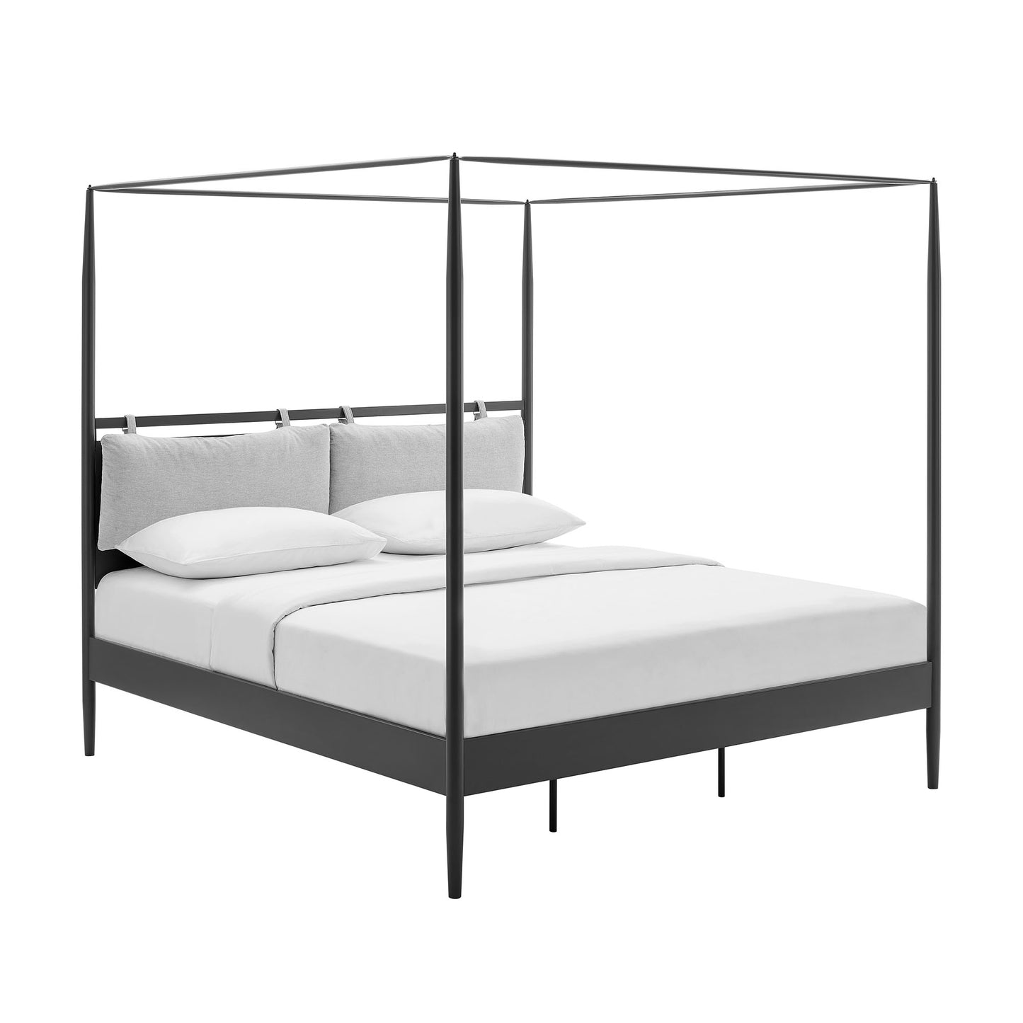 Marlowe 4-Poster Canopy Metal King Platform Bed by Modway MOD-7224-CHA-NPT