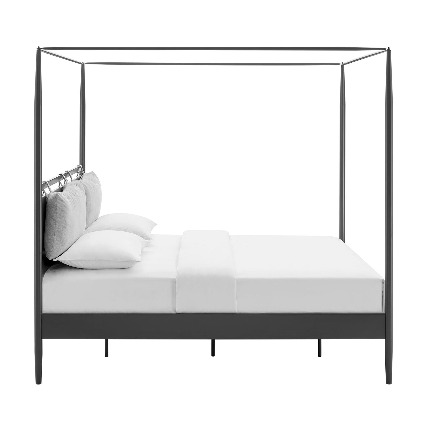 Marlowe 4-Poster Canopy Metal King Platform Bed by Modway MOD-7224-CHA-NPT